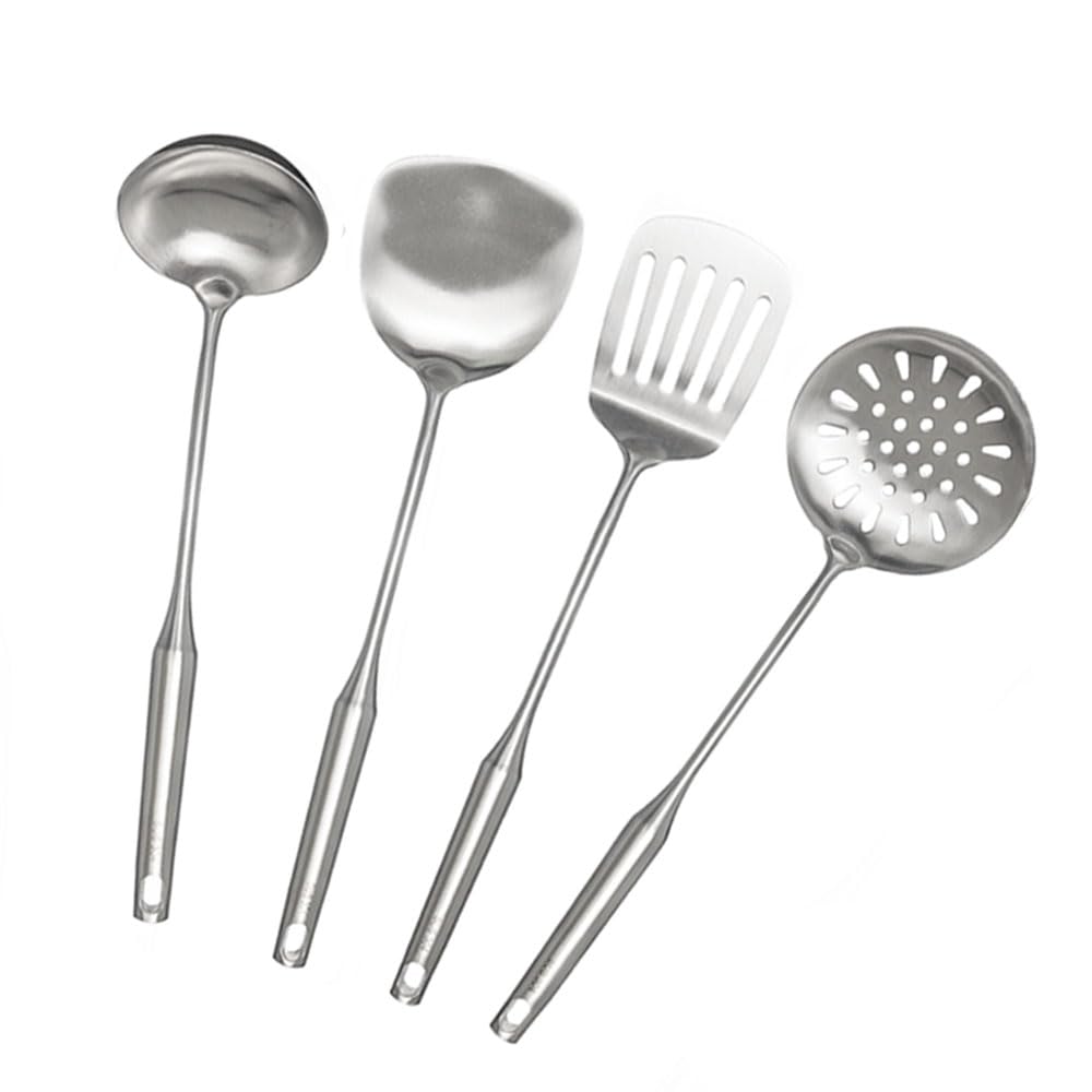 Aiminjey 304 Stainless Steel Kitchen Utensils Set 6 Pcs Cooking Utensil, Spatula, Soup Spoon, Leaking Shovel, Kitchen Tools Set