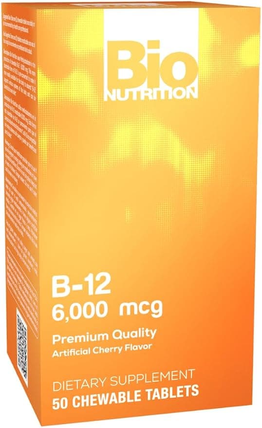 Bio Nutrition - B12 Sublingual - 6000 mcg - 50 Tablets