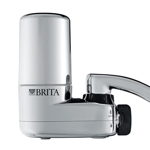 Brita Basic Faucet Water Filter System, Chrome, 1 Count