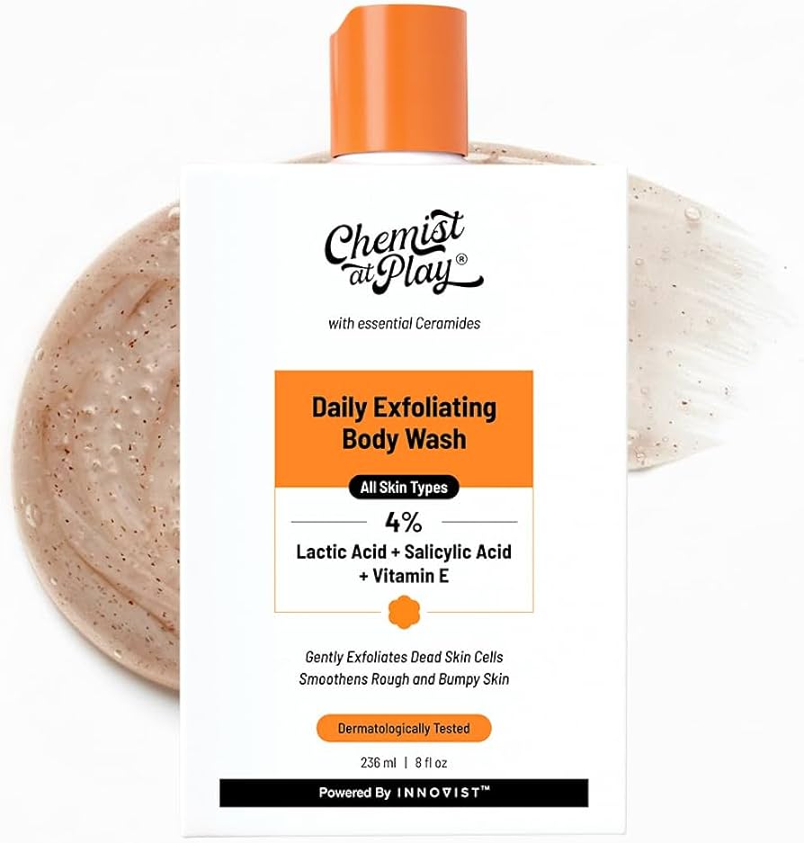 Chemist at Play Exfoliating Body Wash With Ceramides | For Rough & Bumpy Skin | Gently Exfoliates & Makes Skin Smooth | 236 ml - AfterPay & zipPay