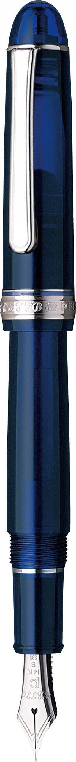 Platinum #3776 Century Fountain Pen - Chartres Blue/Rhodium Soft Fine Nib