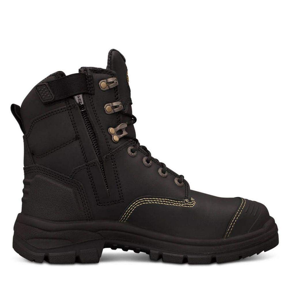 Oliver 150mm Zip Side Lace Up Boot (55-345Z) Black / 12