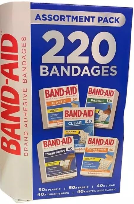 Band-Aid Adhesive Bandages 195 Count Variety Pack