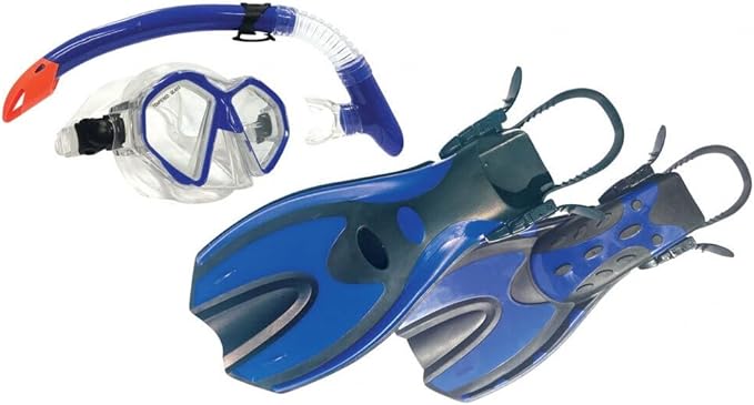Land & Sea Sports Australia Porpoise Complete Snorkelling Set L/XL Adult Blue