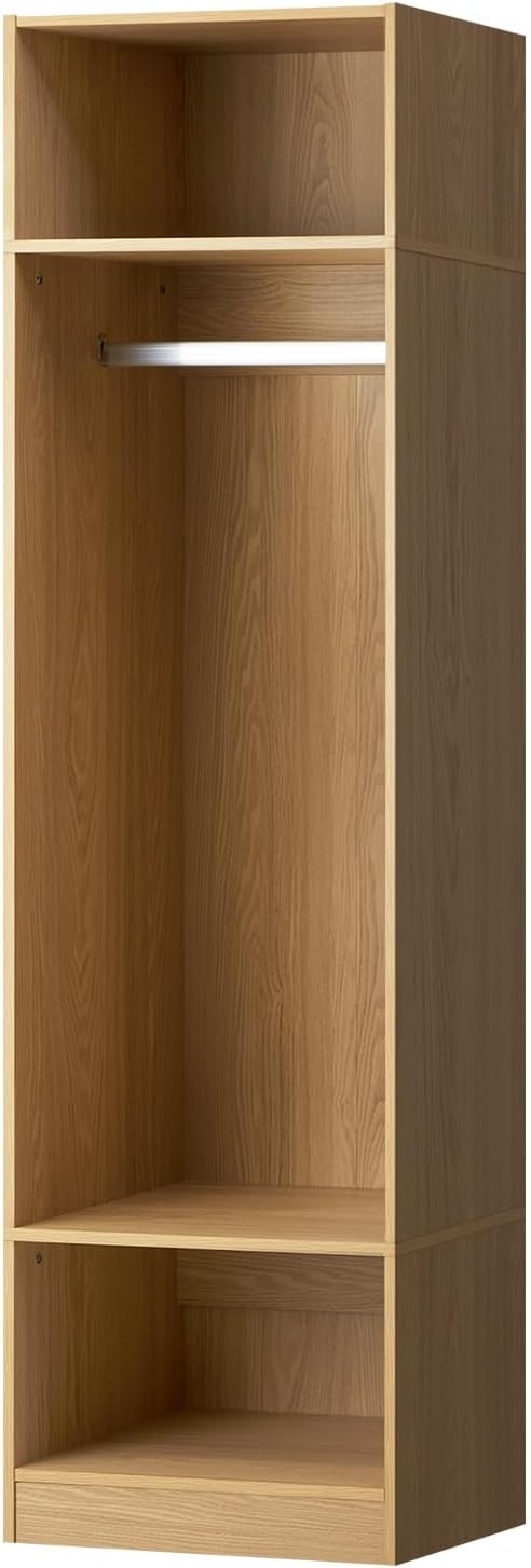 Natural Cassandra 3 Shelf & Hanging Wardrobe - Pay With AfterPay or zipPay On Cupboards & Wardrobes