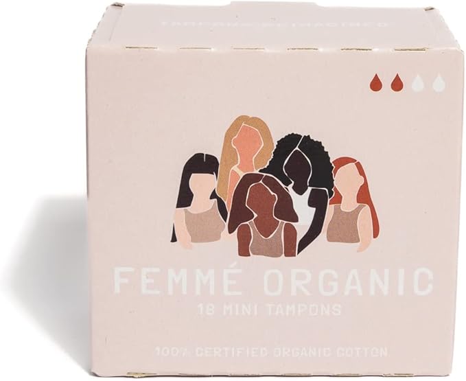 Femme Organic Cotton Tampons Mini 18 Pack