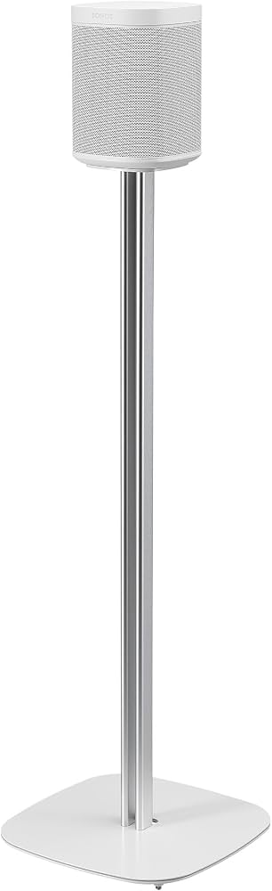 Mountson Floor Stand For Sonos One/one SL/PLAY:1 (Single) - White Finish - AfterPay & zipPay Available