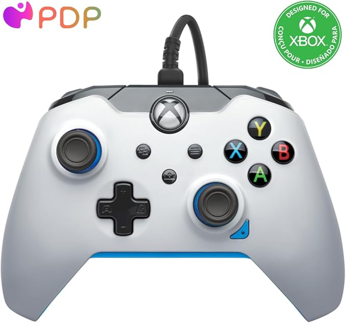 PDP Wired Controller Ion White Xbox Series x Xbox