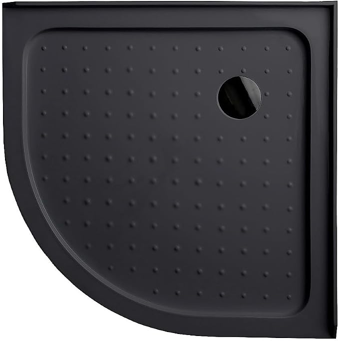 100x100cm Rounded Curved Shower Base in Black V63-952251