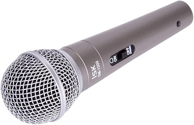 iSK DM-1500 Live Vocal Microphone with On/Off Switch - Perfect for Karaoke!