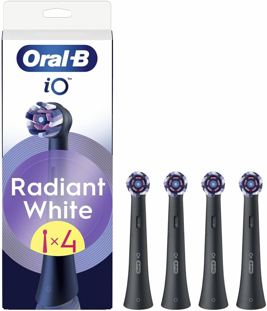 Oral-B IO Radiant White Replacement Brush Heads 2 Pack - Black
