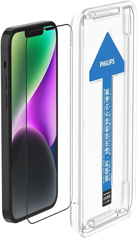 Philips High Transparency Tempered Glass Screen Protector For iPhone 14/iphone 13 /iPhone 13 Pro DLK1202