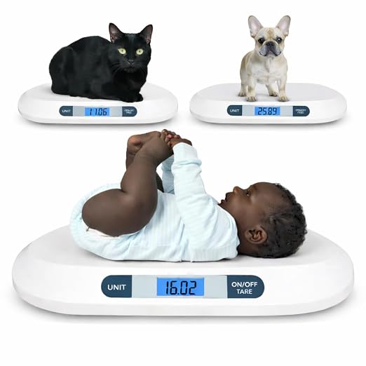 Smart Weigh Comfort Baby Scale, 44 Pound Capacity, 3 Weighing Modes, Accurate Digital Scale for Infants, Toddlers, and Babies