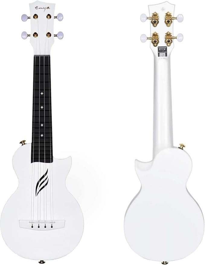 Enya Nova UE Electric Pro Tenor Carbon Fibre Ukulele AcousticPlus Pickup Black