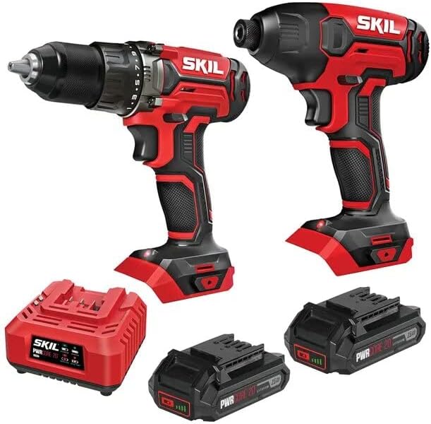 Skil 20V 2.5Ah Cordless Drill & Impact Driver 2 Piece Combo Kit - CB7462E-20