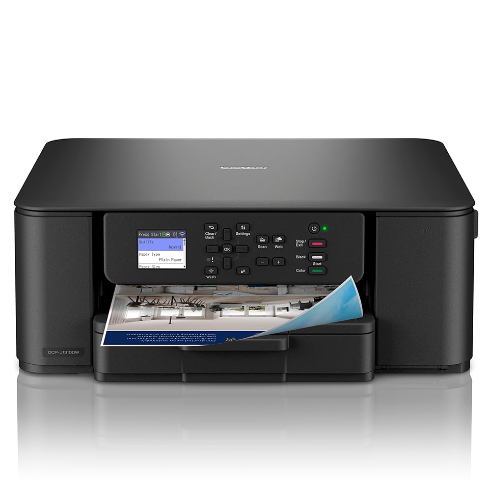 Brother DCP-J1310DW A4 Color Inkjet Multifunction Printer/w LC531 Ink Set