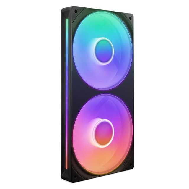 NZXT F Series 240 RGB Core PWM Fan Single Frame with Two Fans Black