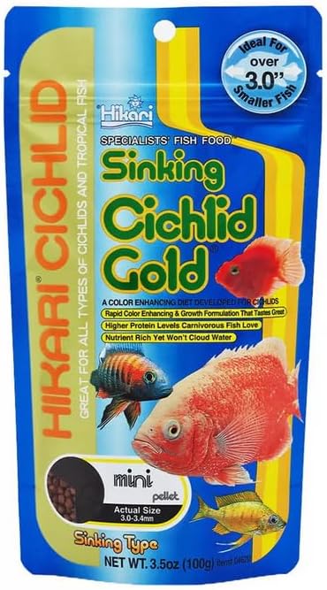 Hikari Sinking Cichlid Gold Mini Fish Food | 3.5 oz