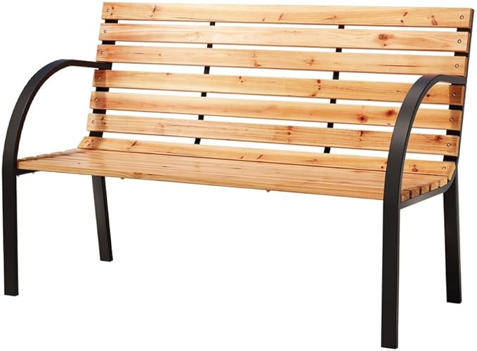 Gardeon 2-Seater Outdoor Wooden Garden Bench Steel Patio Furniture