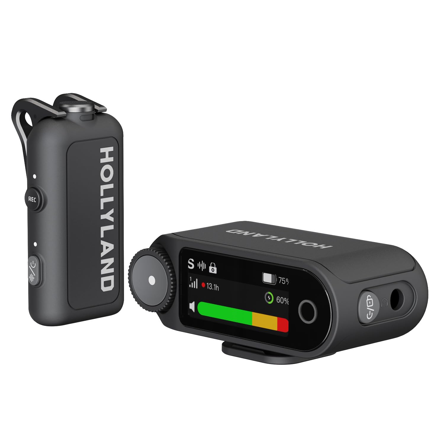 Hollyland Lark MAX 2 Solo Wireless Microphone for iPhone/Camera/Android, AI Noise Cancelling, 32-bit Full-Chain Audio, 1115ft (340m) Range, Vlog, 