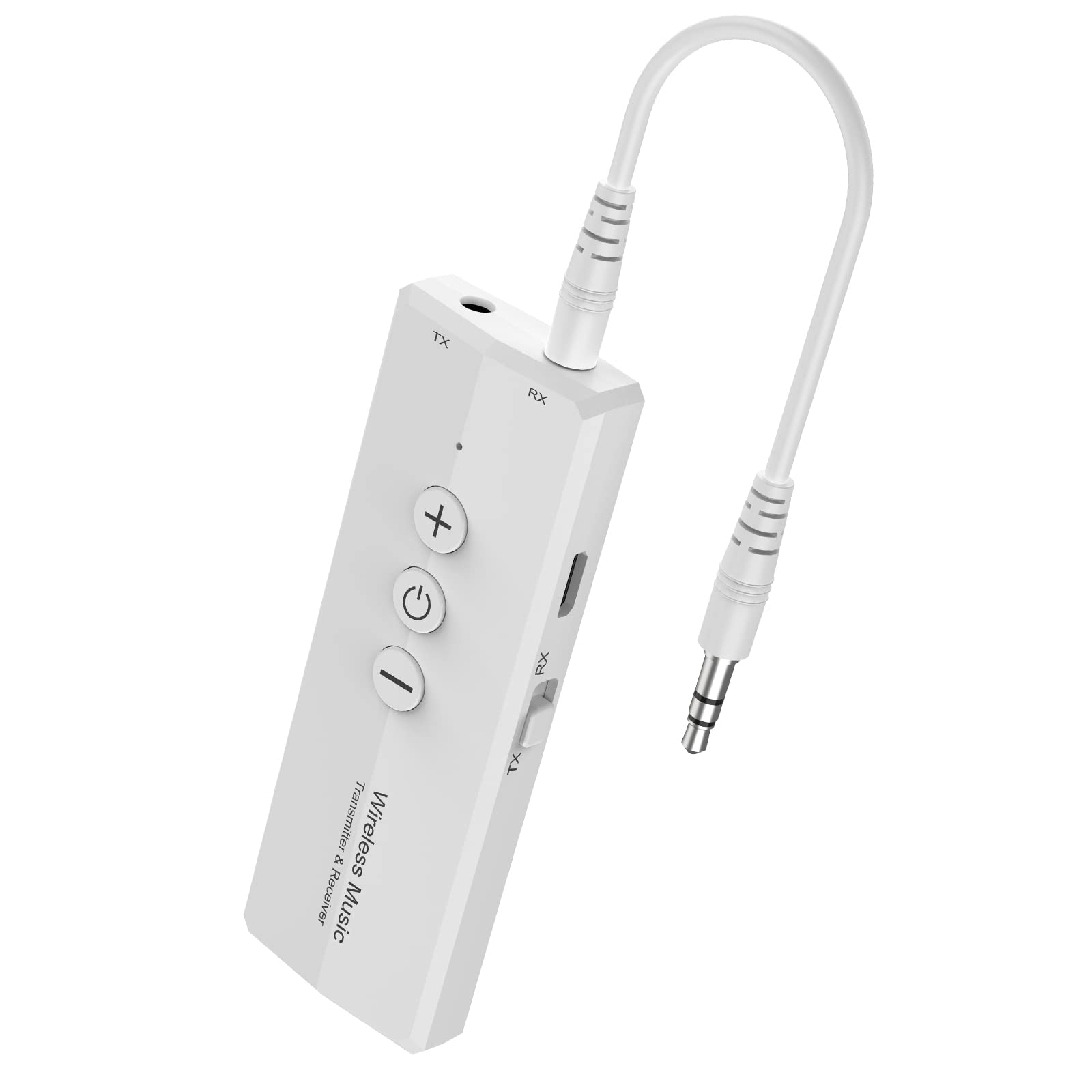 Isobel Bluetooth 5.0 Transmitter Receiver 3-in-1, Portable Wireless Audio Adapter, Rechargeable Bluetooth Aux