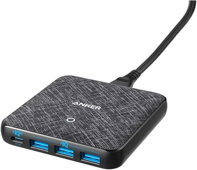Anker PowerPort Atom III Slim 65W Charger A2045T11 - Black Fabric