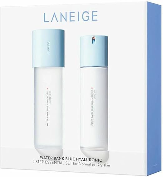 [Laneige] Water Bank Blue Hyaluronic 2 Step Essential Set For Normal To Dry Skin