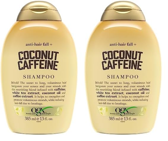 OGX Coconut Caffeine Strengthening Shampoo for Damaged Hair 385ml