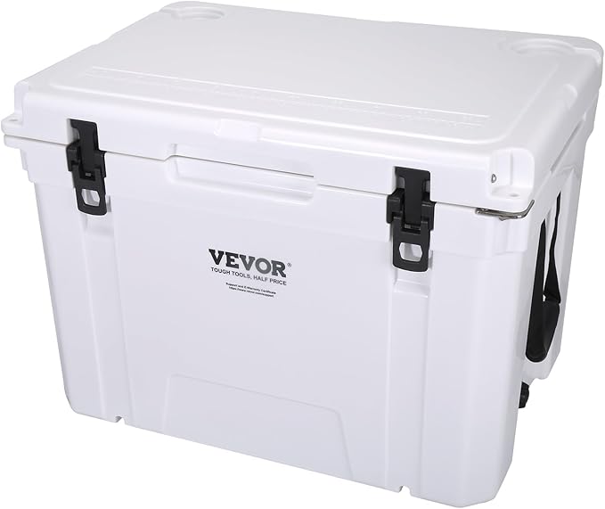 VEVOR Insulated Portable Cooler 65 Qt Holds 65 Cans Ice Retention Hard Cooler with Heavy Duty Handle Ice Chest Lunch Box for Camping Beach Picnic