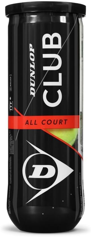 Dunlop Club All Court Tennis Balls Yellow 3 Balls