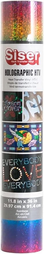 Siser Holographic HTV Vinyl 11.8"X36" Roll - Rainbow