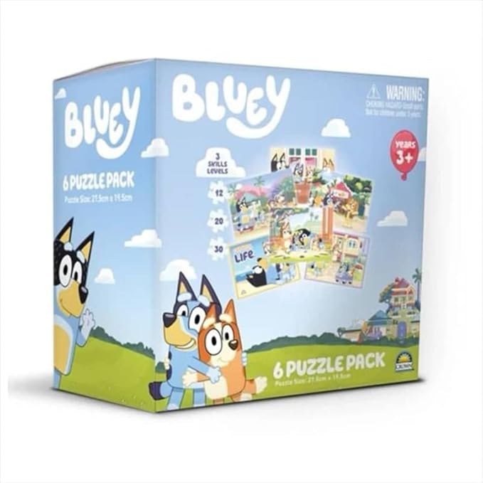 Bluey 6 in 1 Puzzle Pack