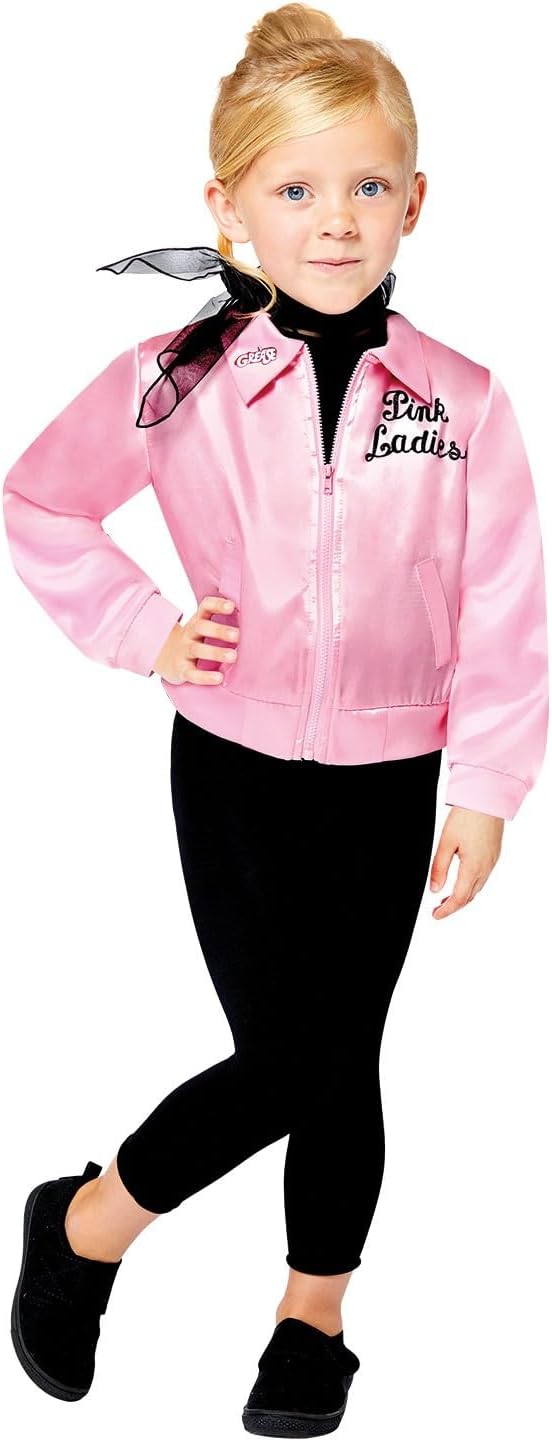 Grease Pink Lady Girls Costume - 6-8 Years