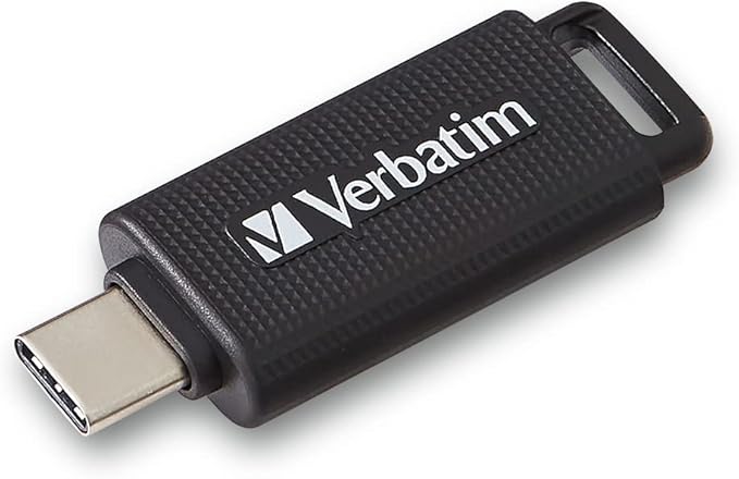 Verbatim USB Type-c 3.2 Gen 1 Flash Drive 128GB File Storage For Smartphone Blk