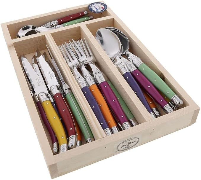 Jean Dubost Laguiole Maison - 24pc Cutlery Set Mixed Colours