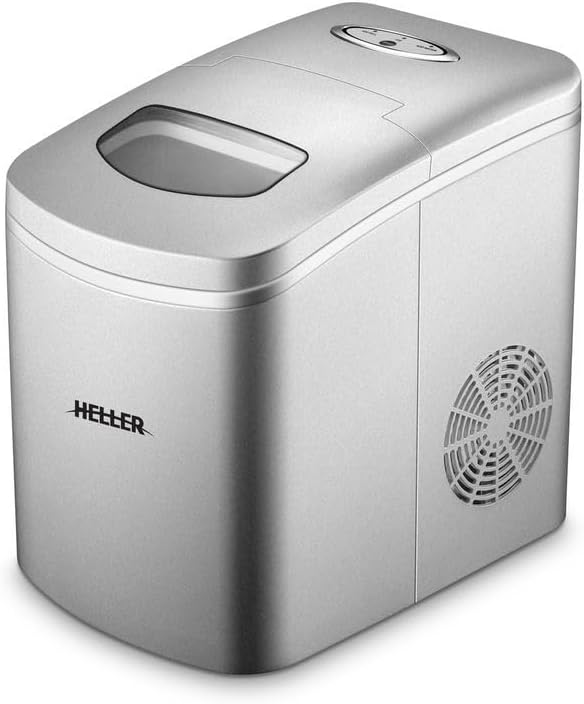 Heller 150W 10kg Electric Ice Cube Maker Portable Machine W LED Indicator Silver