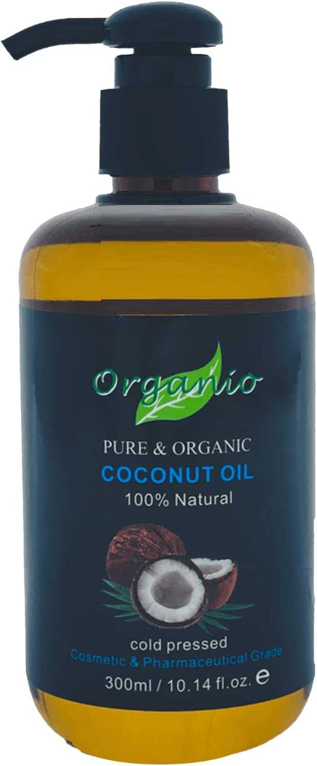100% Pure Organic Fractionated Coconut Oil - Coconut Scented - 300ml With Pump Included