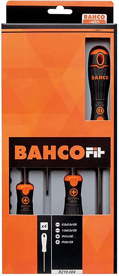 Bahco Standard Phillips, Slotted Screwdriver Set, 4-Piece, B219.004
