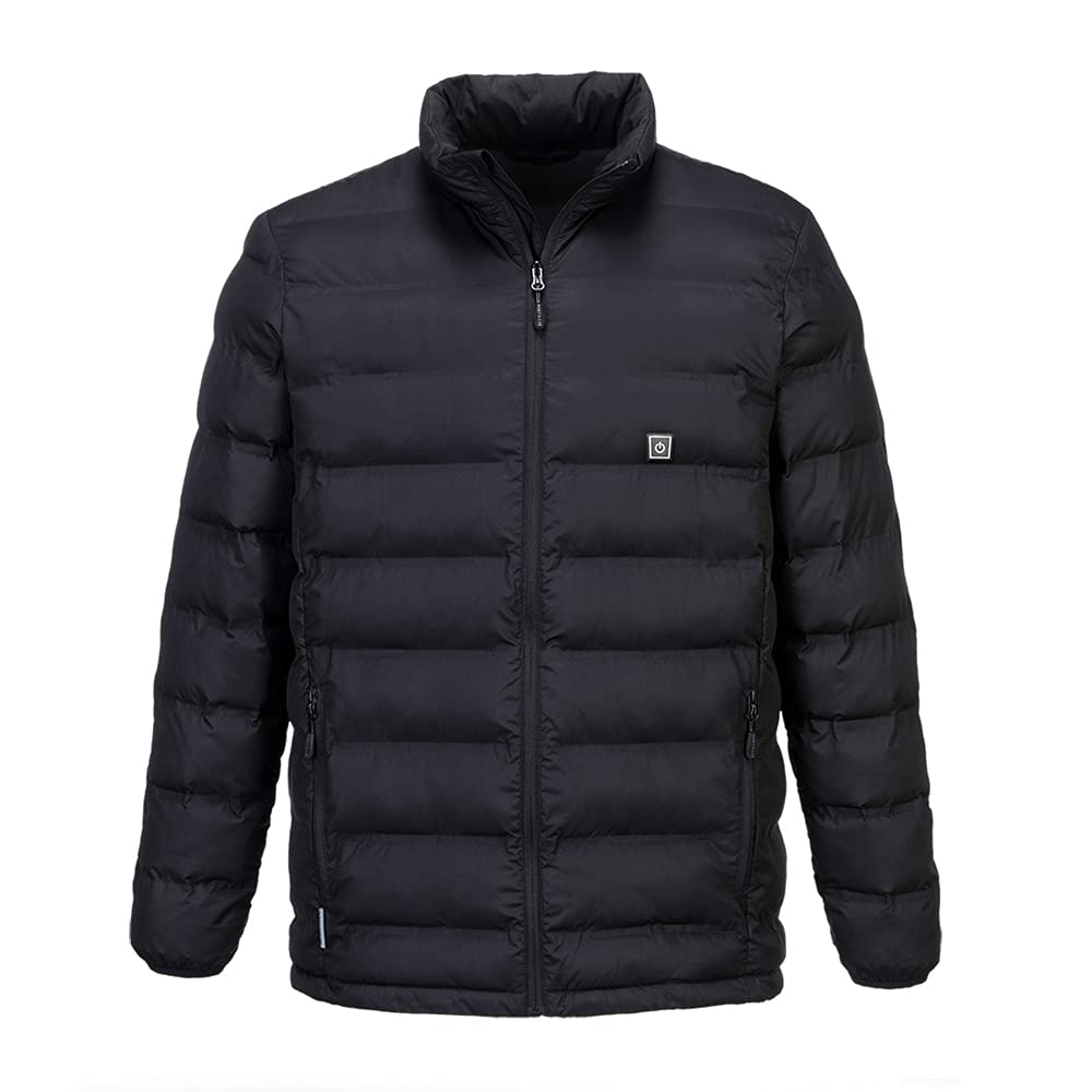 Portwest Ultrasonic Heated Tunnel Jacket - Black, Small