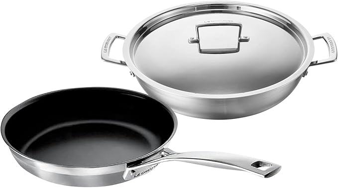 Le Creuset 3-Ply Stainless Steel Cookware Set 2pce