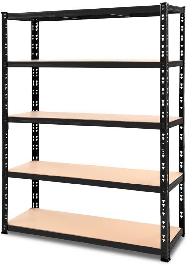 Giantz 1.8m Warehouse Racking Shelving Storage Shelf Garage Shelves Rack Steel Black