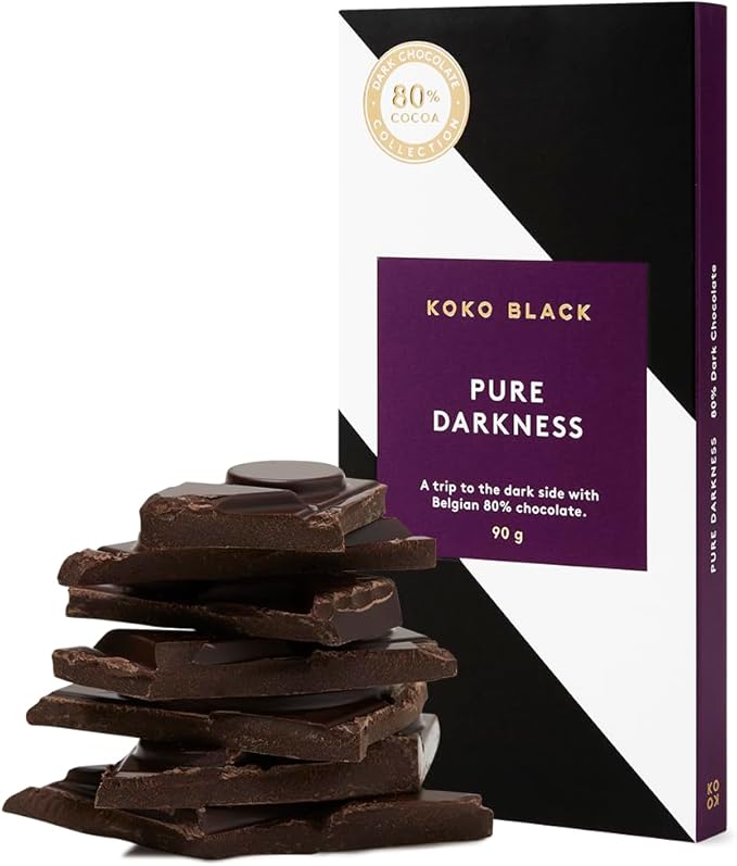 Koko Black Pure Darkness 90g | 80% Dark Chocolate Block