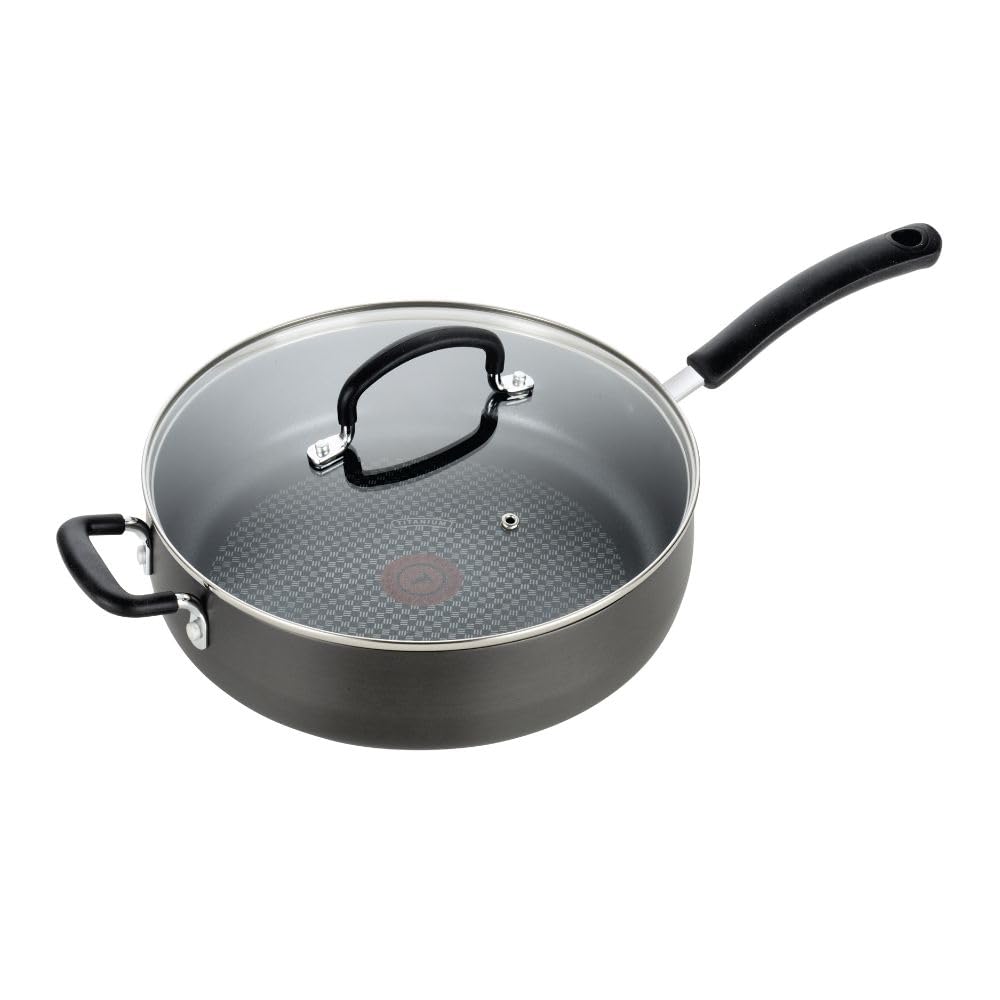 T-Fal Ultimate Hard Anodized Nonstick 5 Qt. Jumbo Cooker Black E76582 5 Quart Grey
