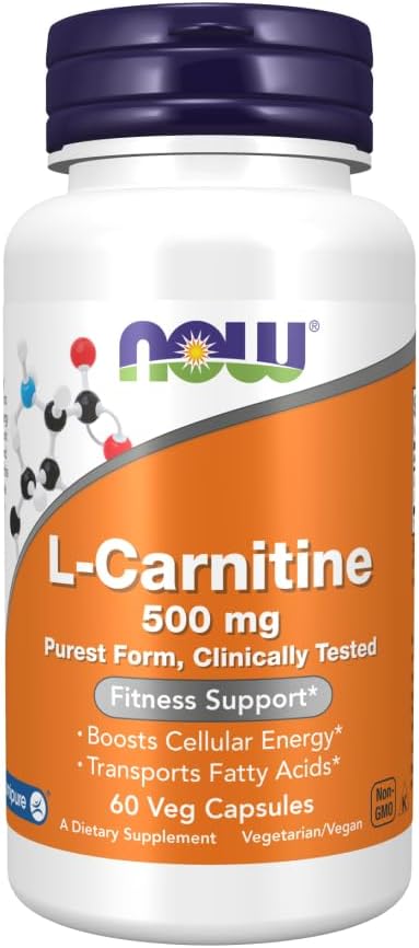 Now Foods Acetyl-L-Carnitine 500 MG 100 Veg Capsules