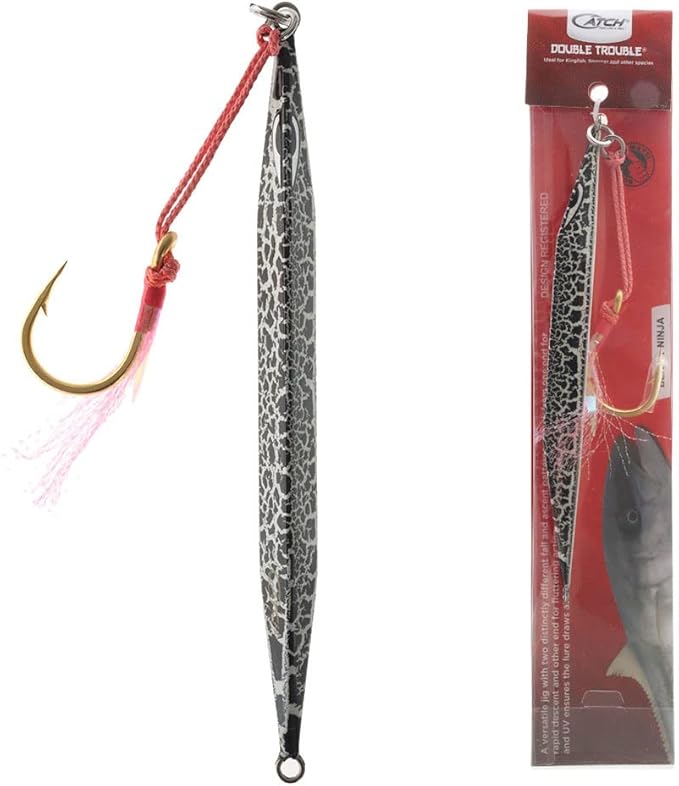 Catch Double Trouble Jig - 60g Black Ninja