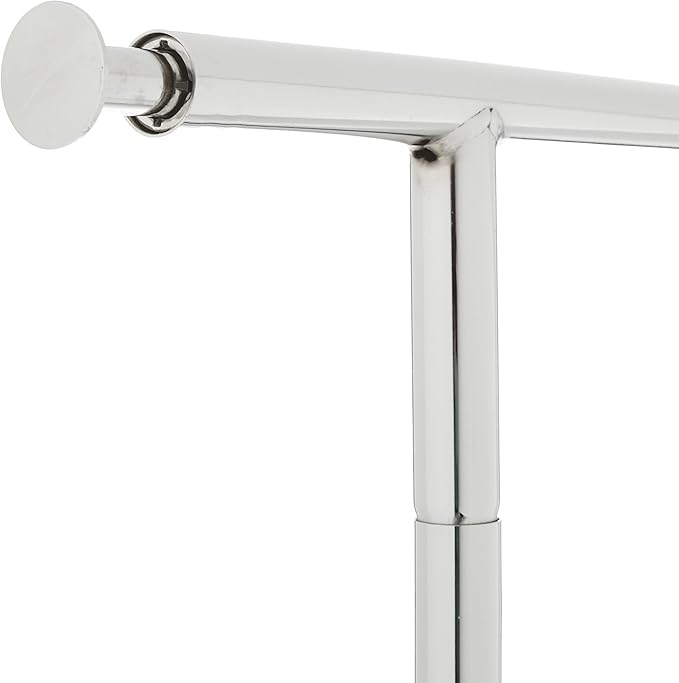 Amazon Basics Rolling Clothing Garment Rack with Wheels, Chrome Silver