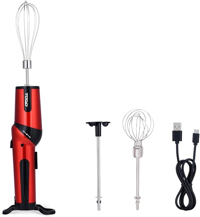 TODO Cordless Rechargeable Hand Mixer Whisk Handheld Electric Egg Beater Blender Hs-3805A