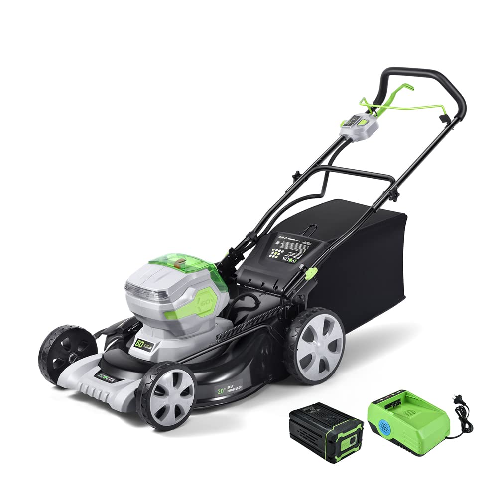 Neovolta 60V Cordless Self-Propelled Lawn Mower Kit 2.5Ah Battery Charger