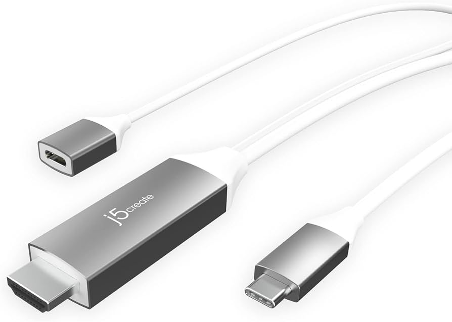 J5create USB-C to 4K HDMI Cable With 100W Power Delivery Pass Through