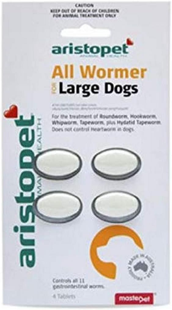 All Wormer Tabletsfor Large Dogs 20kg - 2 Tabs (Aristopet)